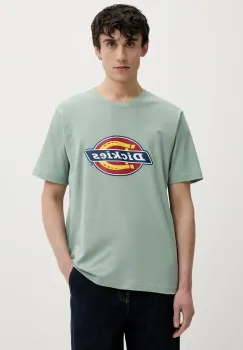 Dickies tricou din bumbac barbati, culoarea verde, cu imprimeu, DK0A4XC9K361 imagine