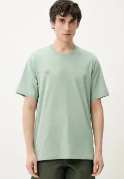 Dickies tricou din bumbac barbati, culoarea verde, cu imprimeu, DK0A4XDBK361 imagine