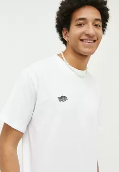 Dickies tricou din bumbac culoarea alb, cu imprimeu imagine