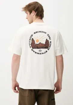 Dickies tricou din bumbac culoarea bej, cu imprimeu, DK0A4Z8PC481 imagine