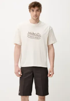Dickies tricou din bumbac culoarea bej, cu imprimeu, DK0A4Z8QF901 imagine