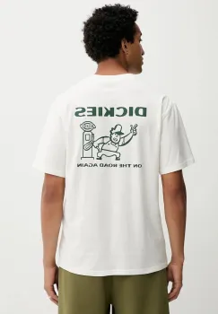 Dickies tricou din bumbac culoarea bej, cu imprimeu, DK0A87QI imagine