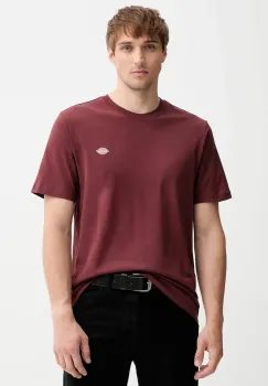 Dickies tricou din bumbac culoarea bordo, cu model, DK0A4XDB imagine