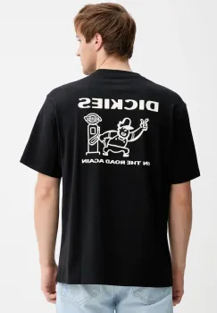 Dickies tricou din bumbac culoarea negru, cu imprimeu, DK0A87QI imagine
