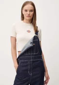 Dickies tricou femei, culoarea gri imagine