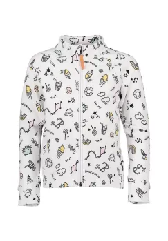 Didriksons bluza copii JADIS PR KIDS FZ culoarea alb, modelator imagine