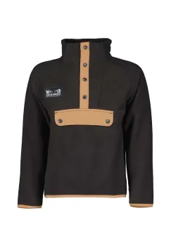 Didriksons bluza copii YOKTO K 1/ BTN culoarea negru, neted, 505441 imagine