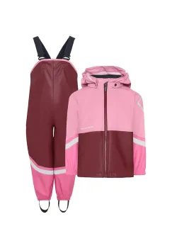 Didriksons geaca WATERMAN KIDS SET 12 culoarea bordo, 505943 imagine