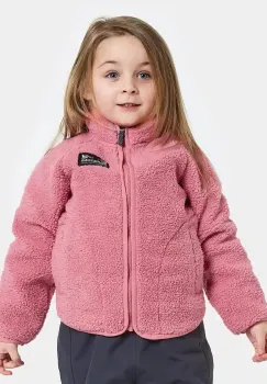 Didriksons hanorac fleece GIBBS KIDS FULLZIP 2 culoarea roz, uni, 505577 imagine