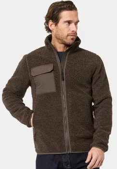 Didriksons hanorac fleece PETER culoarea maro, uni, 505884 imagine
