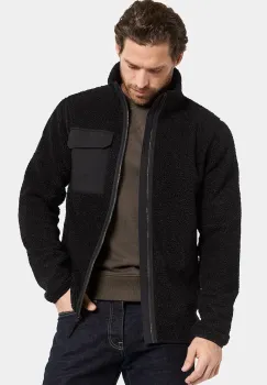 Didriksons hanorac fleece PETER culoarea negru, uni, 505884 imagine