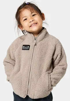 Didriksons hanorac polar pentru copii GIBBS KIDS FULLZIP culoarea bej, neted, 505577 imagine