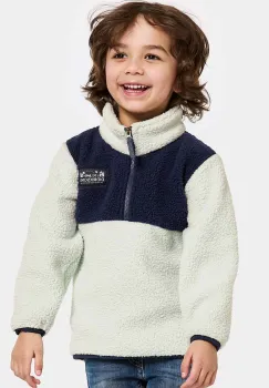 Didriksons hanorac polar pentru copii GOSIG KIDS HALFZIP culoarea verde, modelator, 505536 imagine