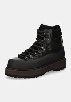 Diemme botine Roccia Vet Due Gomma femei, culoarea negru, cu toc plat, izolare usoara, DI24FWRVW-F03L007BLK imagine