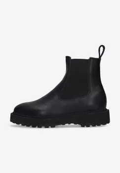 Diemme ghete chelsea de piele Alberone femei, culoarea negru, cu toc plat DI2007AL01-black imagine