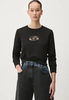 Diesel bluza F-SLIMMY-OD SWEAT-SHIRT femei, culoarea negru, cu imprimeu, A09931.0GRAC imagine