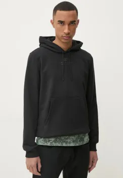 Diesel bluza S-GINN-HOOD-R3 SWEAT-SHIRT barbati, culoarea negru, cu gluga, cu imprimeu, A16425.0HYAT imagine