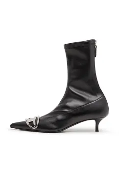 Diesel botine D-Venus Kittie Bt culoarea negru, cu toc cui, Y03409-PR818-T8013 imagine