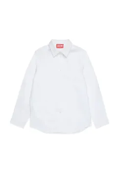Diesel camasa de bumbac pentru copii CSTANLEY SHIRT culoarea alb, J02472 imagine