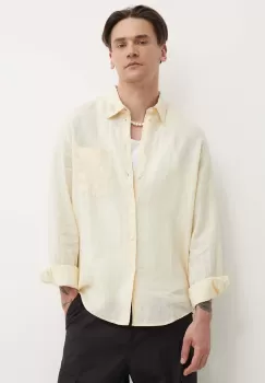 Diesel camasa de in S-EMIL culoarea bej, regular, A12853.0LIAL imagine