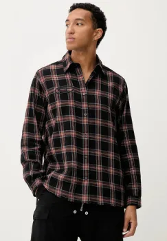 Diesel camasa din bumbac S-SIMPLY-AJFI culoarea negru, cu guler clasic, regular, A19445.0AJFI imagine