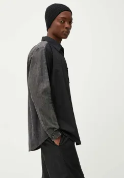 Diesel camasa din bumbac S-SIMPLY-DNM barbati, culoarea negru, cu guler clasic, regular, A14413.0CBCP imagine