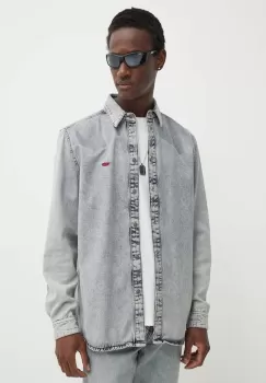 Diesel camasa jeans D-SIMPLY-S2 CAMICIA barbati, cu guler clasic, regular, A13257.09I38 imagine