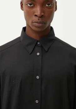 Diesel camasa S-SIMPLY-C barbati, culoarea negru, cu guler clasic, regular, A14415.0HPAG imagine