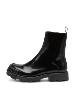 Diesel cizme de piele D-Hammer Bt Zip D culoarea negru, Y03254-P5268-H0015 imagine