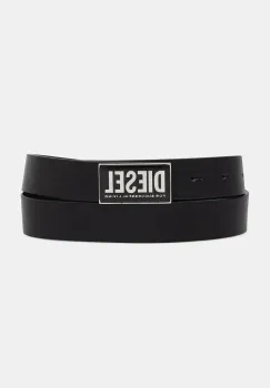 Diesel curea de piele B-GLOSSY II barbati, culoarea negru, X09945.PR227 imagine