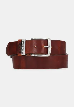 Diesel curea de piele barbati, culoarea maro imagine