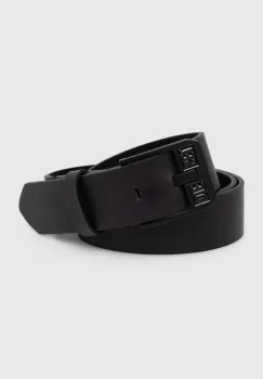 Diesel curea de piele barbati, culoarea negru imagine