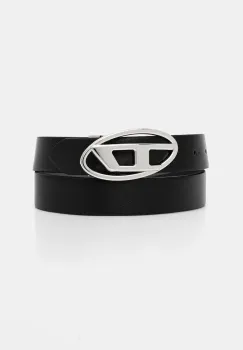 Diesel curea de piele cu doua fete OVAL D LOGO B-1DR W REV II culoarea negru, X09874.P1245 imagine
