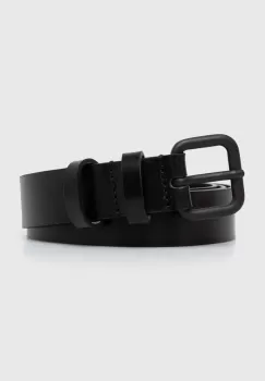 Diesel curea de piele femei, culoarea negru imagine