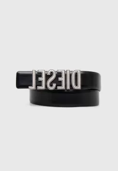 Diesel curea de piele femei, culoarea negru imagine