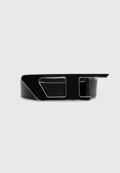 Diesel curea de piele femei, culoarea negru imagine