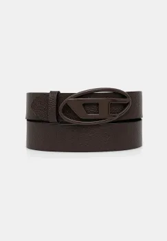 Diesel curea de piele OVAL D LOGO B-1DR culoarea maro, X08516.P4231 imagine