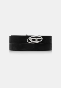 Diesel curea de piele OVAL D LOGO B-1DR-LAYER culoarea negru, X09813.PR271 imagine