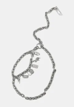Diesel curea DIESEL LOGO B- MULTICHARM CHAI culoarea gri, X10248.PR581 imagine