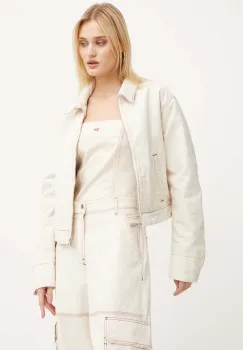 Diesel geaca DE-NOVA femei, culoarea bej, de tranzitie, oversize, A13430.0GRDQ imagine