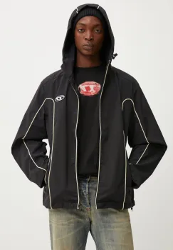 Diesel geaca J-HIVES barbati, culoarea negru, de tranzitie, oversize, A06149.0DGAM imagine