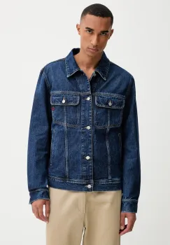 Diesel geaca jeans D-BARCY JACKET culoarea bleumarin, de tranzitie, A03885.09I27 imagine