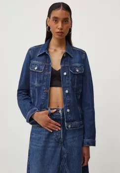 Diesel geaca jeans DE-BONNY femei, culoarea albastru marin, de tranzitie, A09970.09I27 imagine