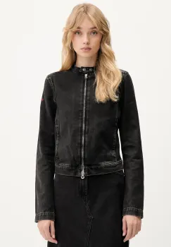 Diesel geaca jeans DE-MORNIN JACKET culoarea negru, de tranzitie, A13434.09I35 imagine