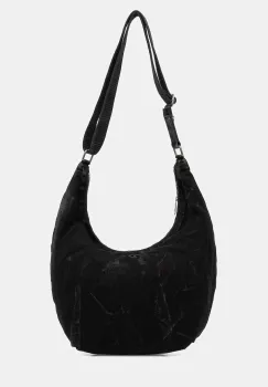 Diesel geanta de bumbac RAVE RAVE HOBO culoarea negru, X10414.P4485 imagine