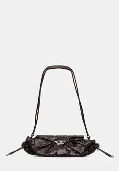 Diesel geanta de piele SCRUNCH-D culoarea maro, X10331.P1003 imagine