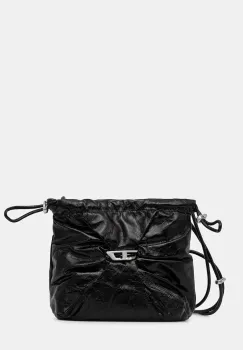 Diesel geanta de piele SCRUNCH-D SCRUNCH-D culoarea negru, X10325.P1003 imagine