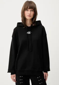 Diesel hanorac de bumbac F-BUXT-HOOD-OD culoarea negru, cu gluga, uni, A19448.0BMBJ imagine