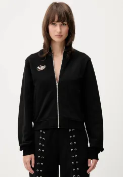 Diesel hanorac de bumbac F-FLACIN culoarea negru, uni, A16842.0BMBJ imagine