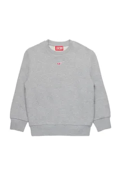 Diesel hanorac de bumbac pentru copii SGINND OVER SWEAT-SHIRT culoarea gri, neted, J02234 imagine